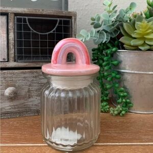 New Glass Jar & Rainbow Topper Tier Tray